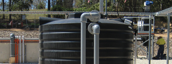 Photo of tank with fittings